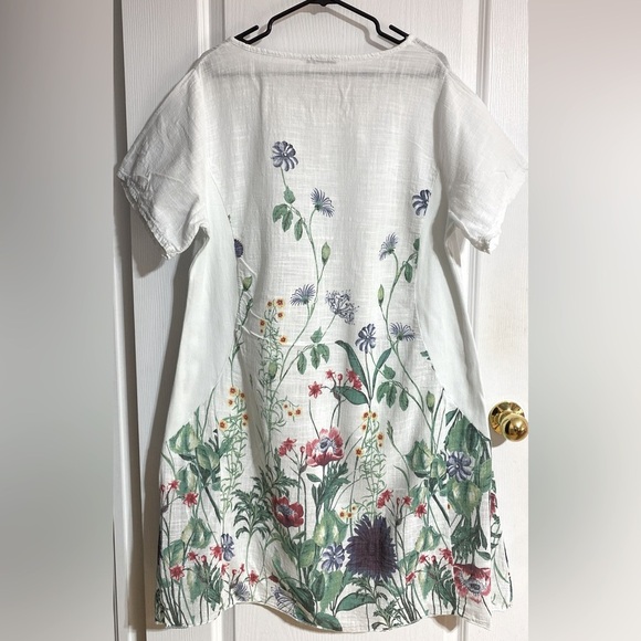 Beyond Capri Sheer Floral Swimsuit Coverup Boho Coastal Beachy Dress One Size - Picture 8 of 15